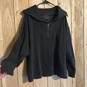 Aerie Gray Quarter Zip Up